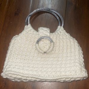 White Crotchet Handbag